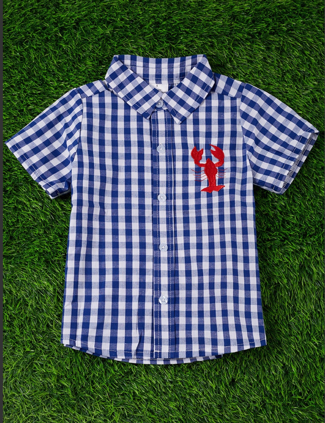 Boys Crawfish Button Up Shirt