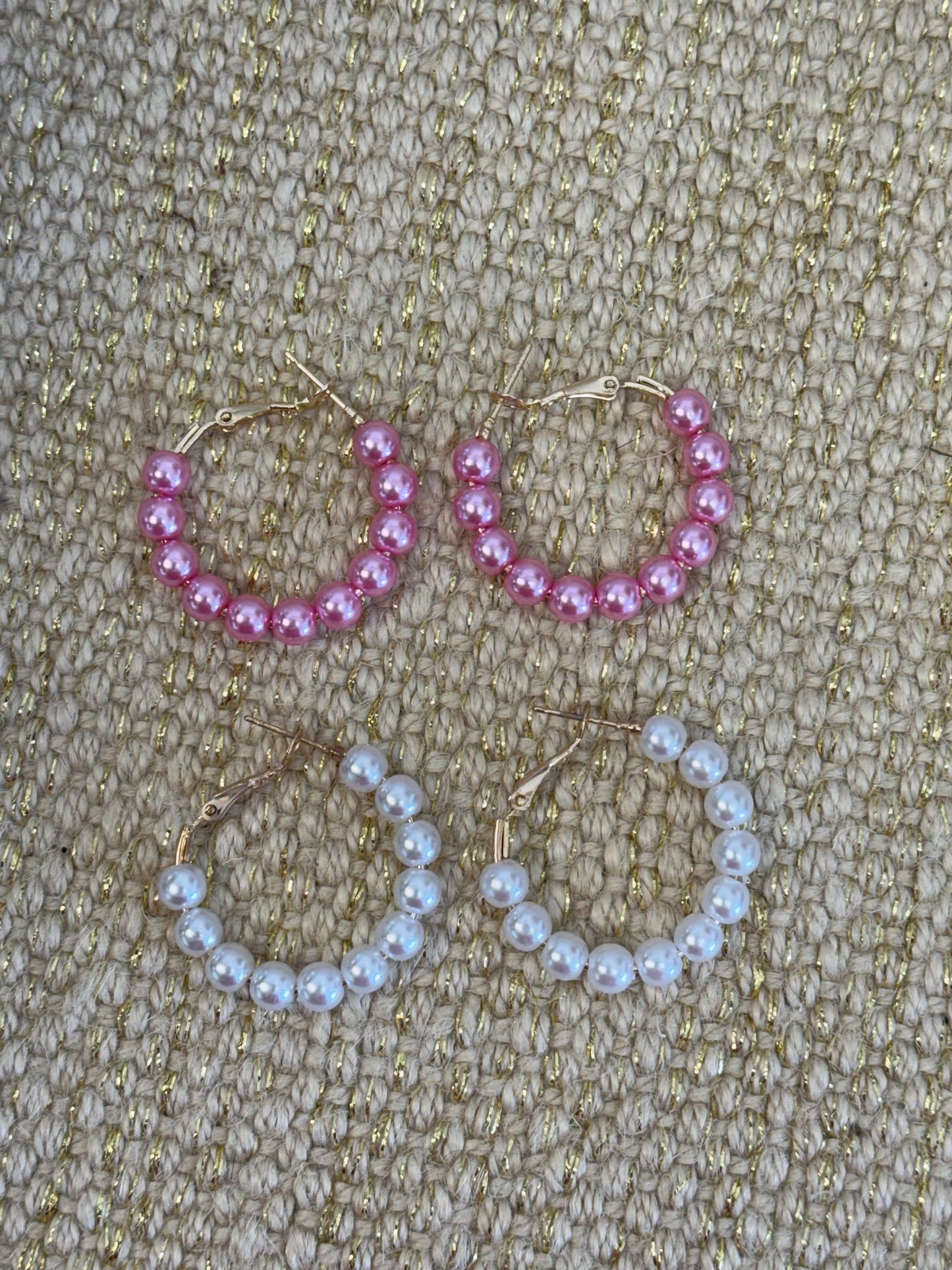 Pretty In Pearls Hoop Earrings