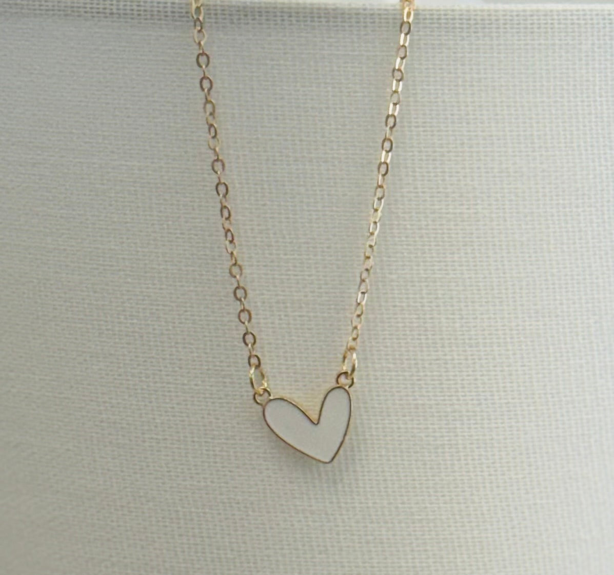 Pearl & Gold Heart Necklace