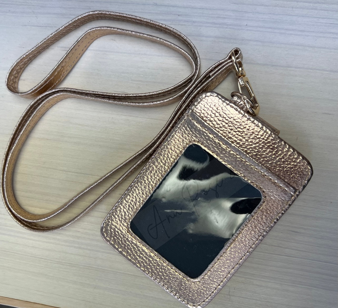 Rose Gold Wallet Lanyard