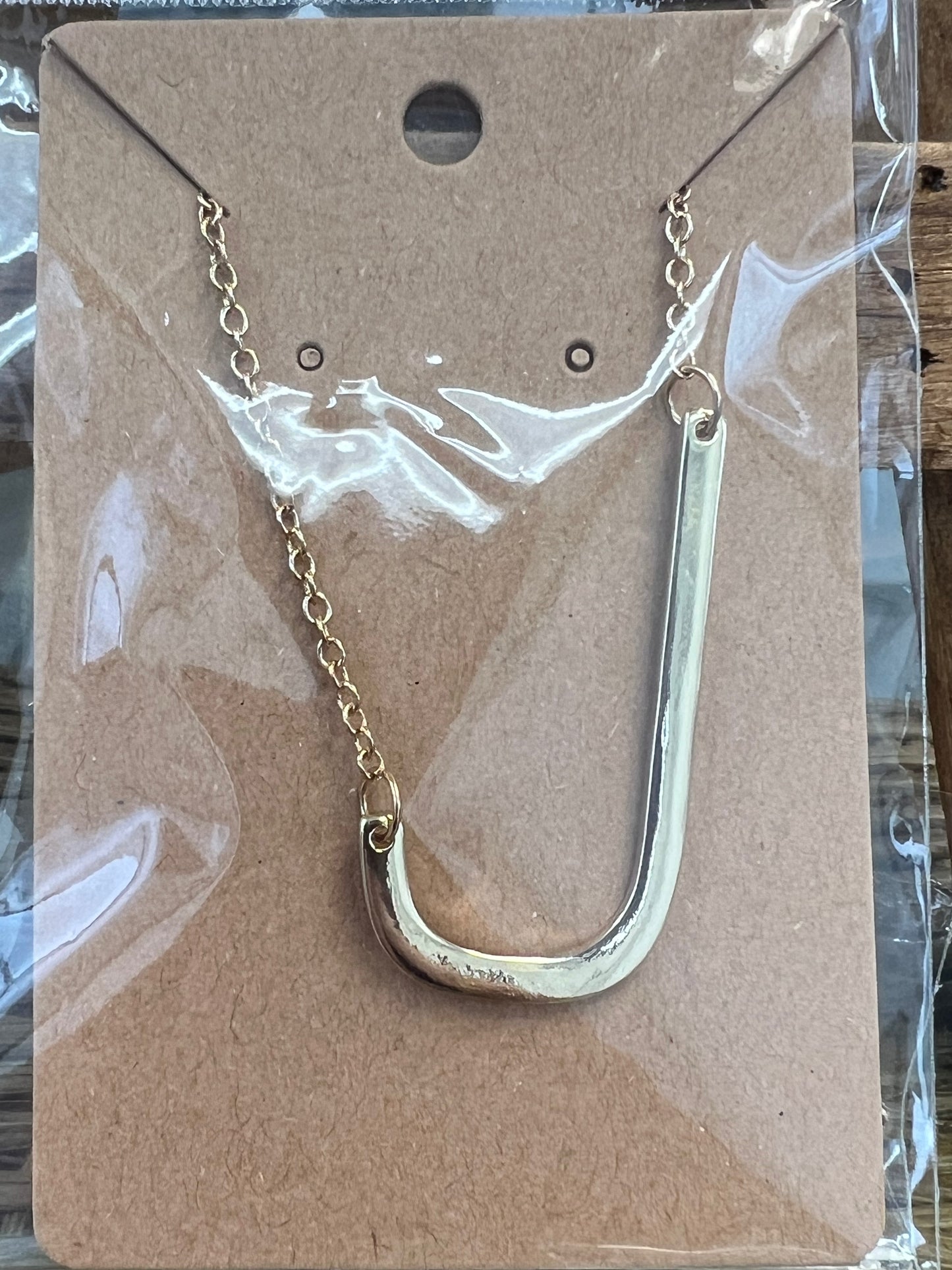 Large Gold Initial Necklace