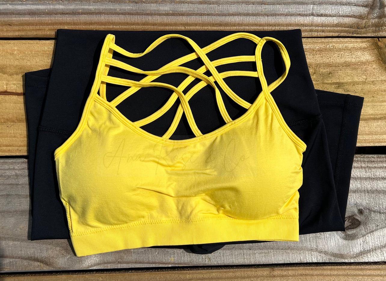 Front Criss Cross Sports Bra