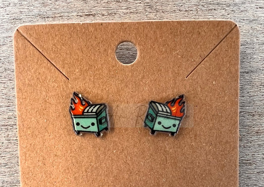 Dumpster Fire Earrings