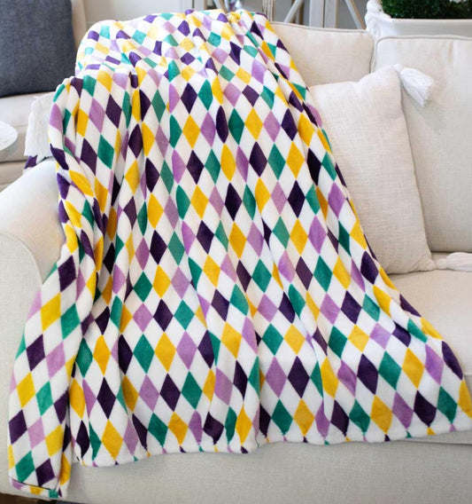 Mardi Gras Blanket