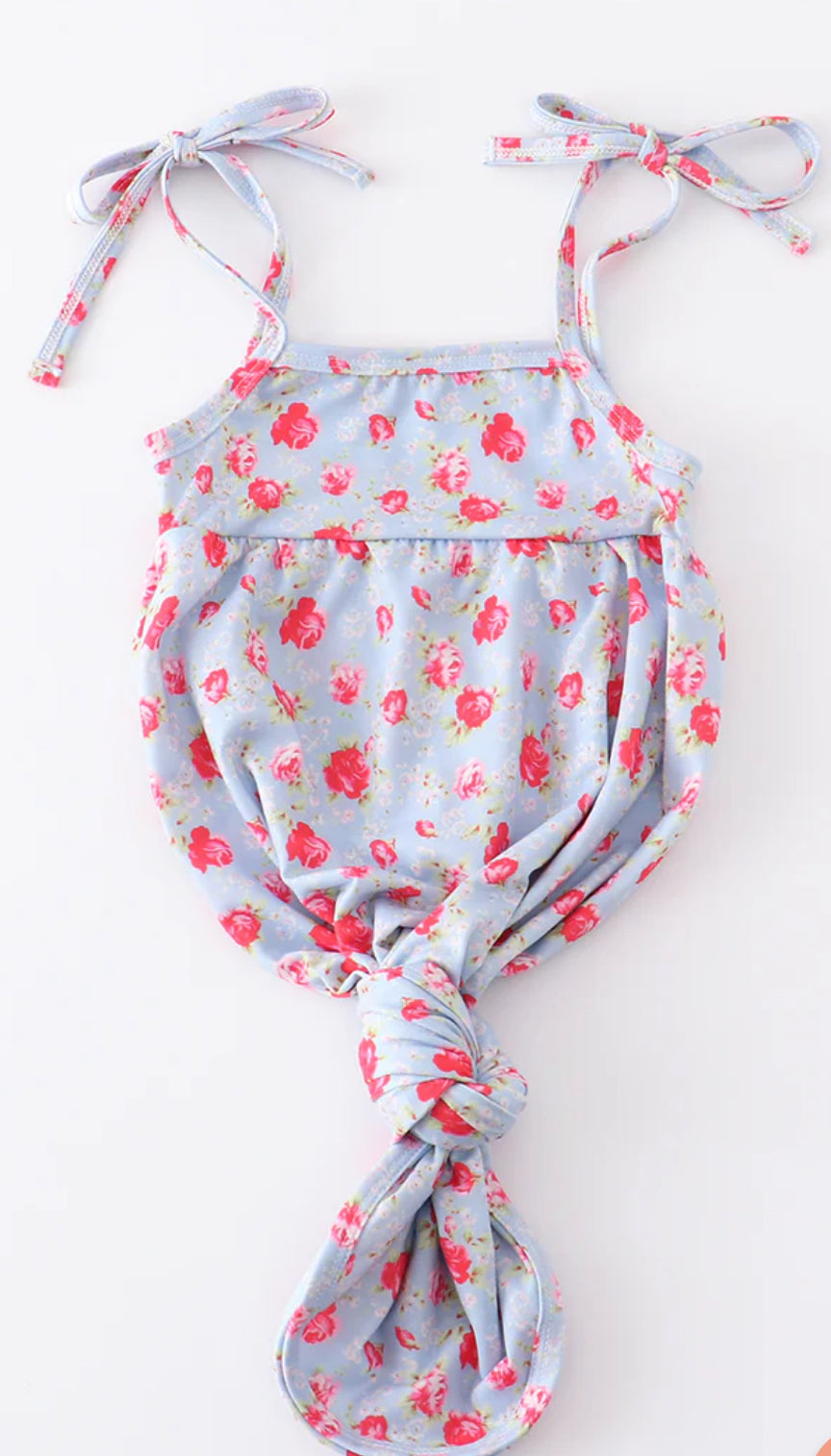 Pink Floral Baby Gown