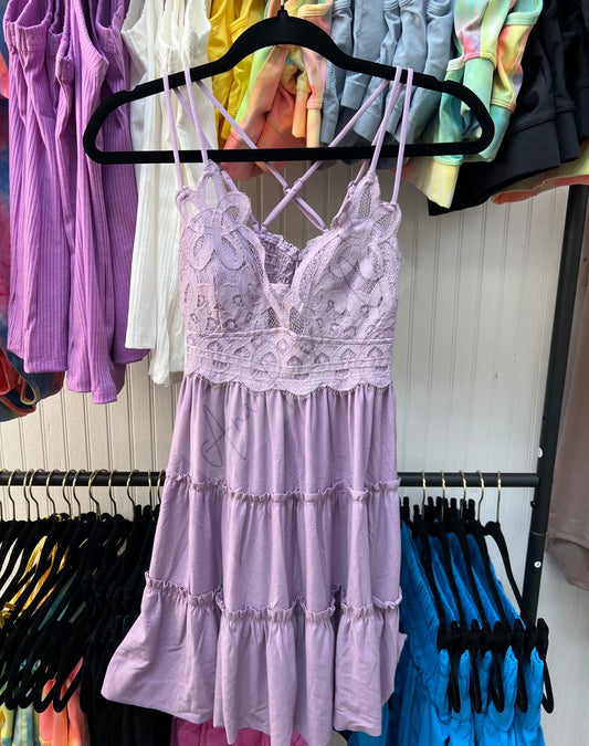 Lavender Lace Cami Dress