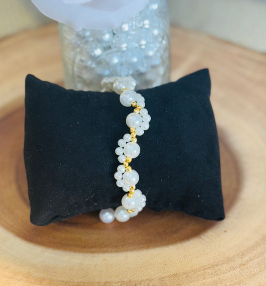 Wave of Pearls Bracelet